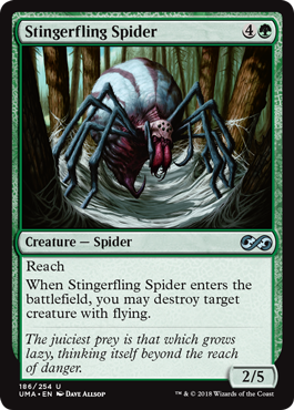 Stingerfling Spider (Ultimate Masters) Light Play Foil