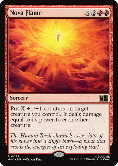 Nova Flame (Surge Foil) (Commander: Marvel Super Heroes) Near Mint Foil