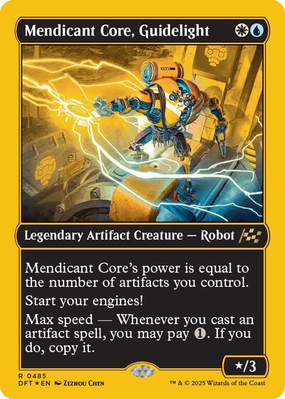Mendicant Core, Guidelight (First-Place Foil) (Aetherdrift) Light Play Foil