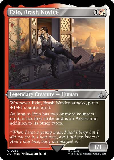 Ezio, Brash Novice (Foil Etched) (Universes Beyond: Assassin's Creed) Near Mint Foil