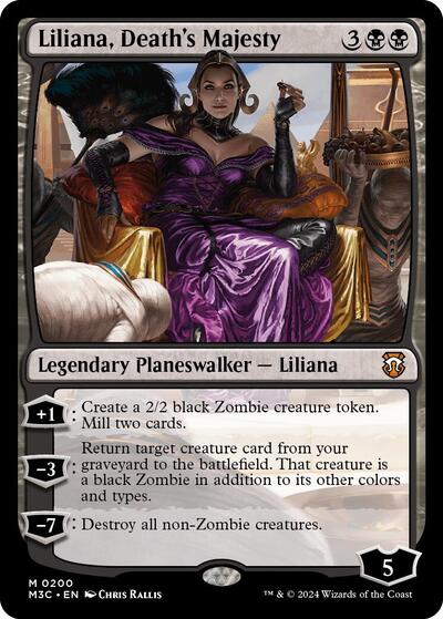 Liliana, Death's Majesty (Ripple Foil) (Commander: Modern Horizons 3) Light Play Foil