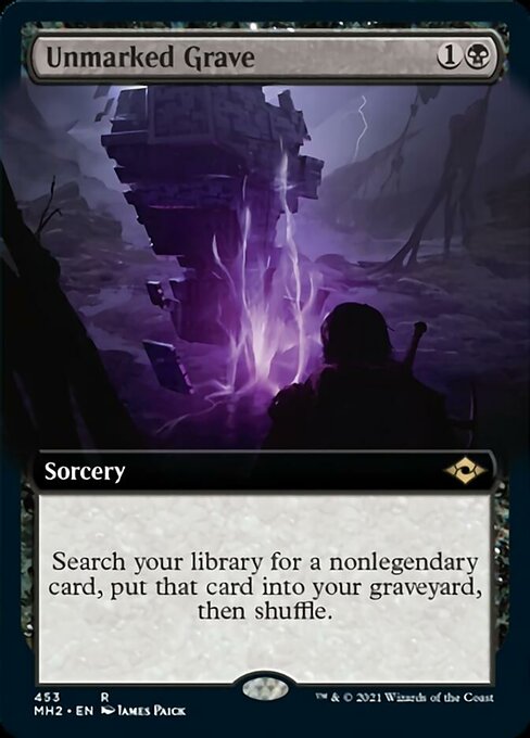 Unmarked Grave (Extended Art) (Modern Horizons 2) Damaged / Poor