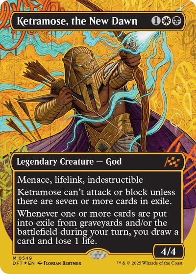 Ketramose, the New Dawn (Borderless) (First-Place Foil) (Aetherdrift) Near Mint Foil