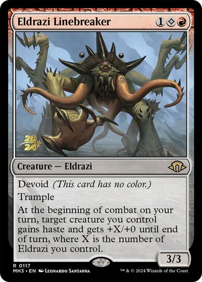 Eldrazi Linebreaker (Promos: Prerelease Cards) Light Play Foil
