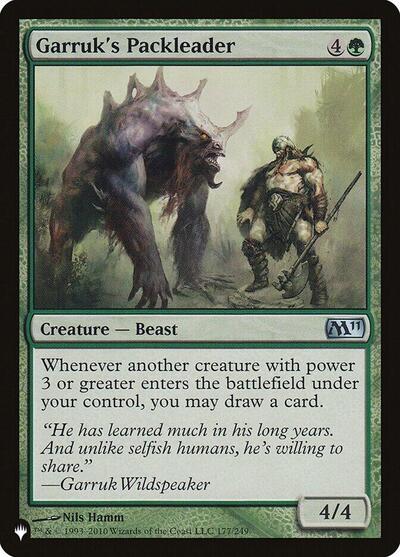 Garruk's Packleader (The List) Light Play