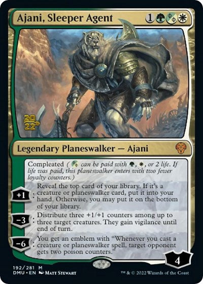 Ajani, Sleeper Agent (Promos: Prerelease Cards) Light Play Foil