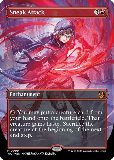 Sneak Attack (Anime Borderless) (Confetti Foil) (Wilds of Eldraine: Enchanting Tales) Near Mint Foil