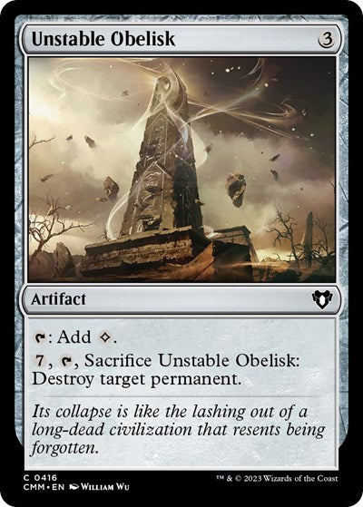Unstable Obelisk (Commander Masters) Light Play