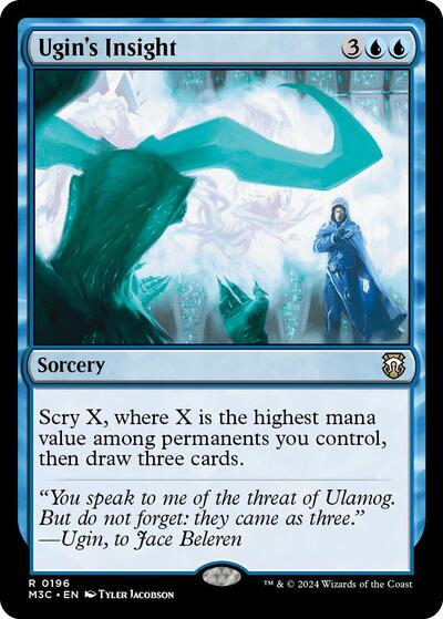 Ugin's Insight (Ripple Foil) (Commander: Modern Horizons 3) Light Play Foil
