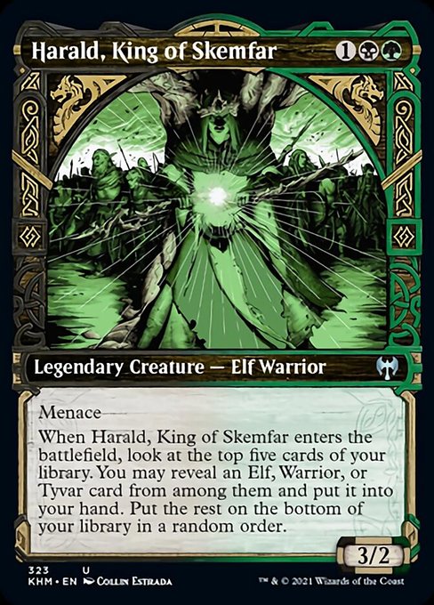 Harald, King of Skemfar (Showcase) (Kaldheim) Light Play