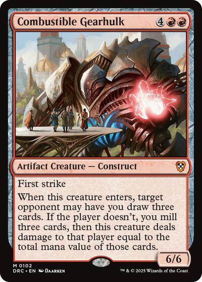 Combustible Gearhulk (Commander: Aetherdrift) Light Play