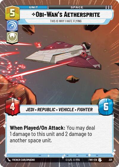 Obi-Wan's Aethersprite This is Why I Hate Flying (Hyperspace) (Twilight of the Republic) Near Mint