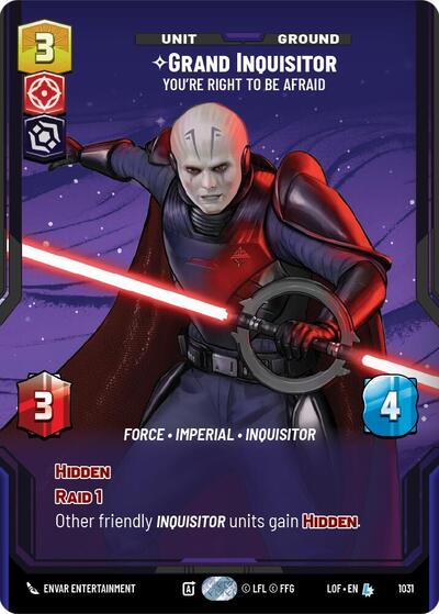 Grand Inquisitor You're Right to Be Afraid (Prestige) (Legends of the Force) Near Mint