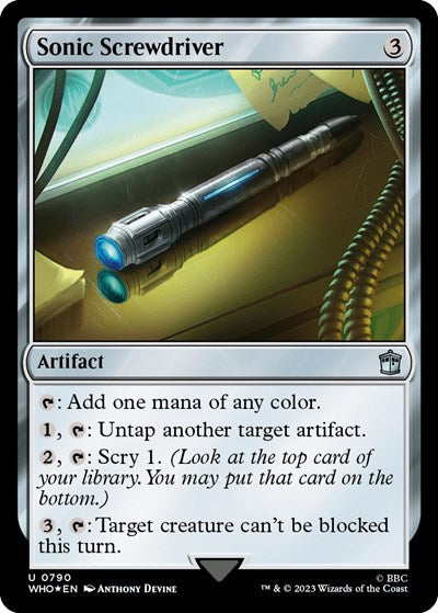 Sonic Screwdriver (0790) (Surge Foil) (Universes Beyond: Doctor Who) Near Mint Foil