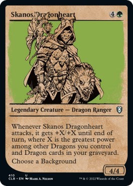 Skanos Dragonheart (Showcase) (Commander Legends: Battle for Baldur's Gate) Light Play