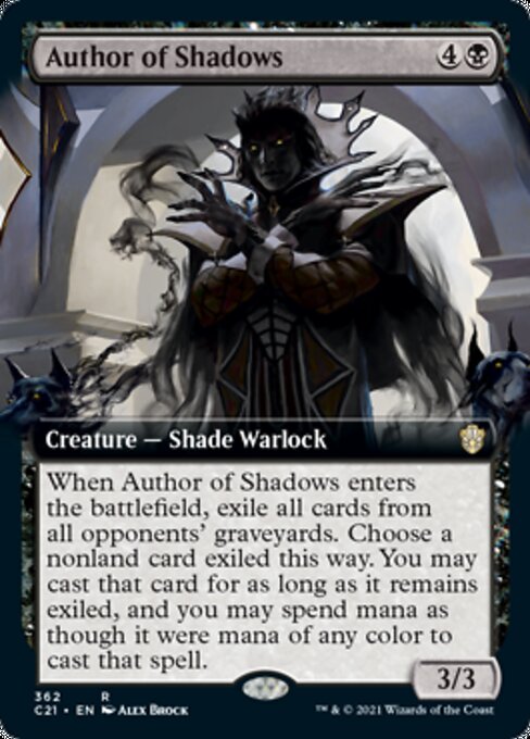 Author of Shadows (Extended Art) (Commander 2021 Strixhaven) Light Play