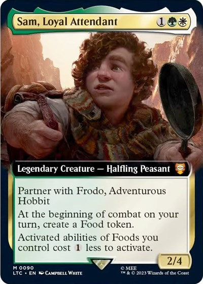 Sam, Loyal Attendant (Extended Art) (Commander: The Lord of the Rings: Tales of Middle-earth) Near Mint Foil