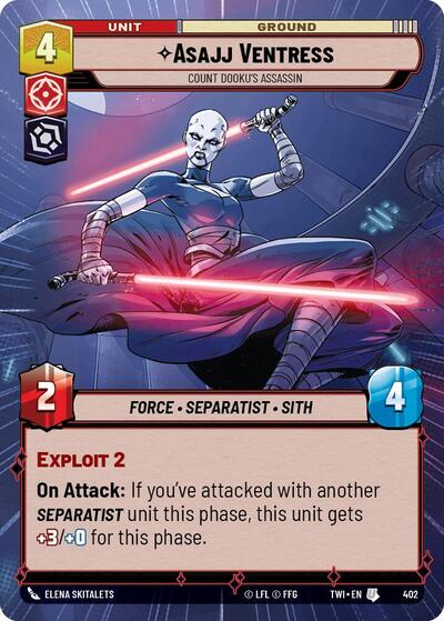 Asajj Ventress Count Dooku's Assassin (Hyperspace) (Twilight of the Republic) Near Mint