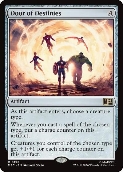 Door of Destinies (Surge Foil) (Commander: Marvel Super Heroes) Light Play Foil