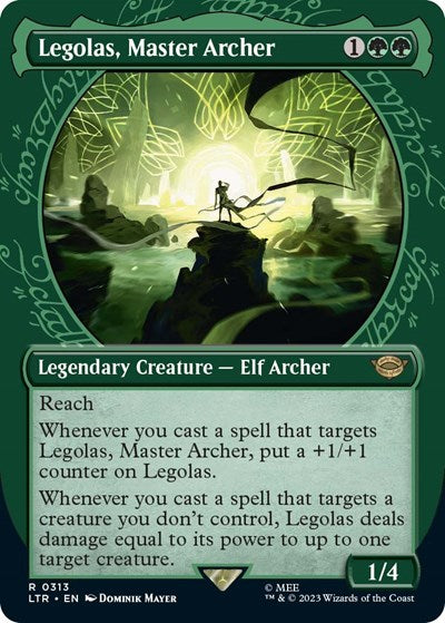 Legolas, Master Archer (Showcase) (Universes Beyond: The Lord of the Rings: Tales of Middle-earth) Light Play Foil