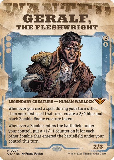 Geralf, the Fleshwright (Showcase) (Outlaws of Thunder Junction) Light Play Foil