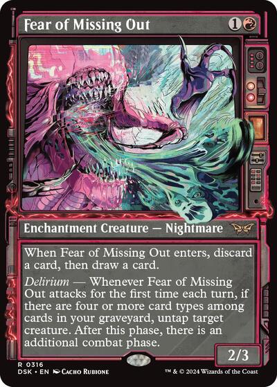 Fear of Missing Out (Showcase) (Duskmourn: House of Horror) Light Play Foil