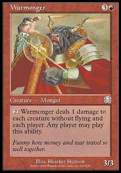 Warmonger (Mercadian Masques) Heavy Play Foil