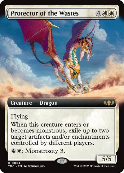 Protector of the Wastes (Extended Art) (Commander: Tarkir: Dragonstorm) Light Play