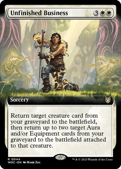 Unfinished Business (Extended Art) (Commander: Wilds of Eldraine) Near Mint Foil
