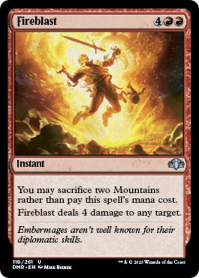 Fireblast (Dominaria Remastered) Near Mint Foil