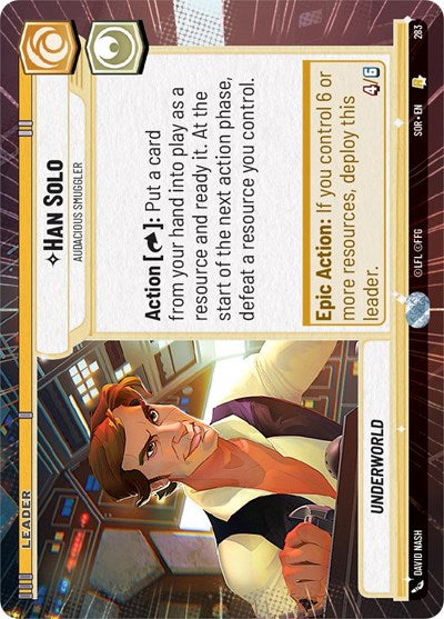 Han Solo Audacious Smuggler (Hyperspace) (Spark of Rebellion) Near Mint
