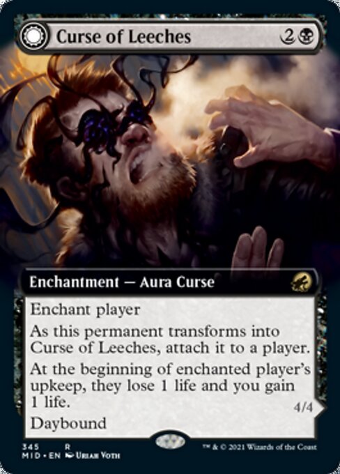 Curse of Leeches / Leeching Lurker (Extended Art) (Innistrad: Midnight Hunt) Medium Play Foil