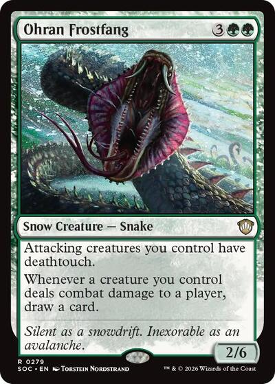 Ohran Frostfang (Commander: Secrets of Strixhaven) Light Play