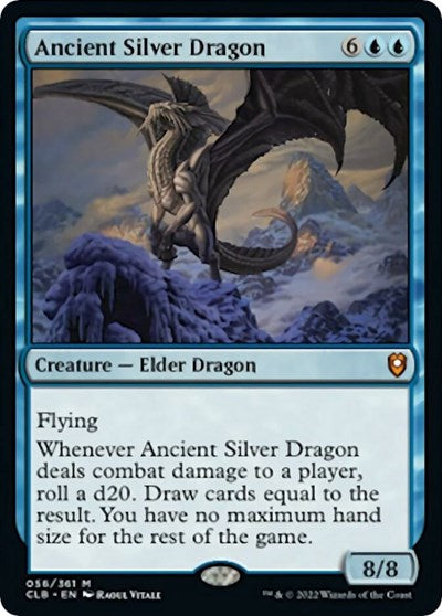 Ancient Silver Dragon (Commander Legends: Battle for Baldur's Gate) Light Play Foil