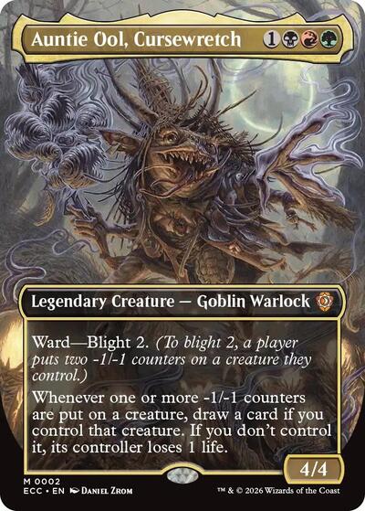 Auntie Ool, Cursewretch (Borderless) (Commander: Lorwyn Eclipsed) Near Mint Foil