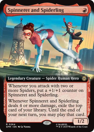 Spinneret and Spiderling (Extended Art) (Marvel's Spider-Man) Near Mint Foil