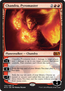 Chandra, Pyromaster (Magic 2015 Core Set) Damaged / Poor Foil