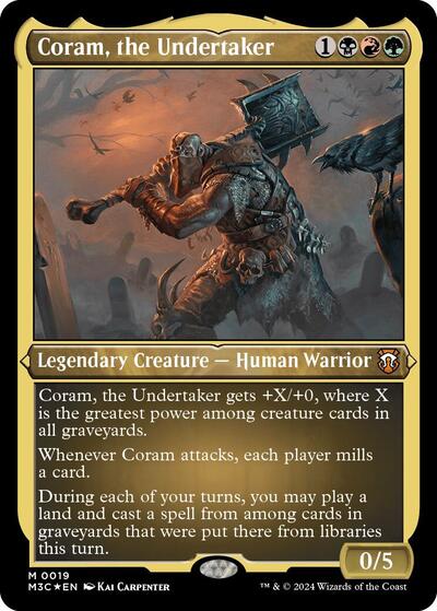 Coram, the Undertaker (Foil Etched) (Commander: Modern Horizons 3) Light Play Foil