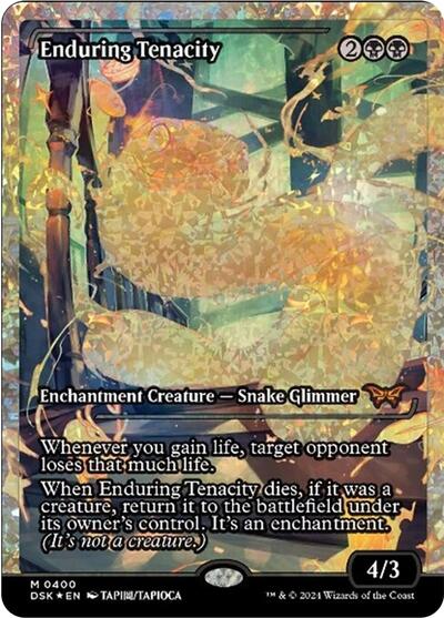 Enduring Tenacity (Japan Showcase) (Fracture Foil) (Duskmourn: House of Horror) Near Mint Foil