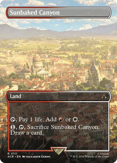 Sunbaked Canyon (Borderless) (Universes Beyond: Assassin's Creed) Near Mint Foil