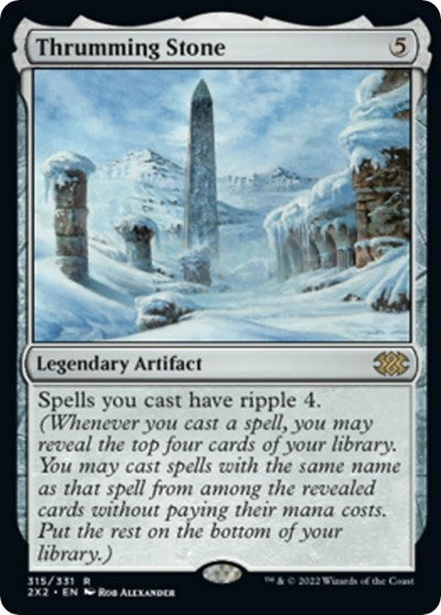 Thrumming Stone (Double Masters 2022) Medium Play Foil