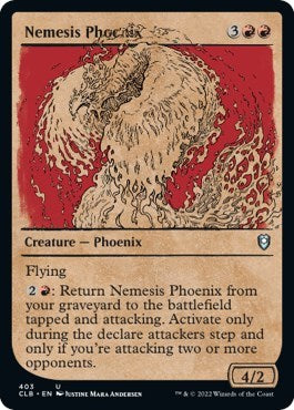 Nemesis Phoenix (Showcase) (Commander Legends: Battle for Baldur's Gate) Light Play