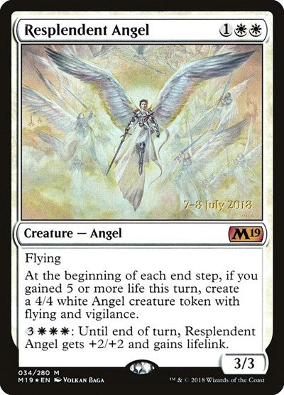 Resplendent Angel (M19) (Promos: Prerelease Cards) Medium Play Foil