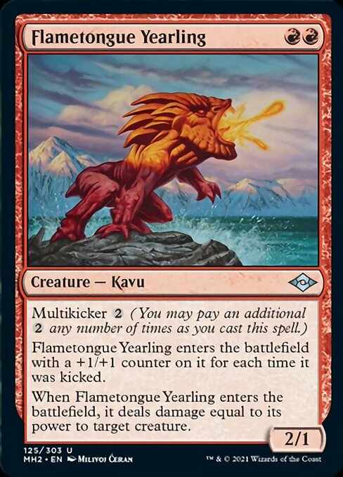 Flametongue Yearling (Modern Horizons 2) Light Play