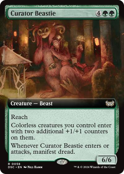 Curator Beastie (Extended Art) (Commander: Duskmourn: House of Horror) Near Mint