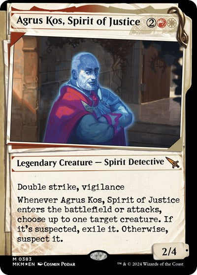 Agrus Kos, Spirit of Justice (Showcase) (Invisible Ink) (Murders at Karlov Manor) Light Play Foil