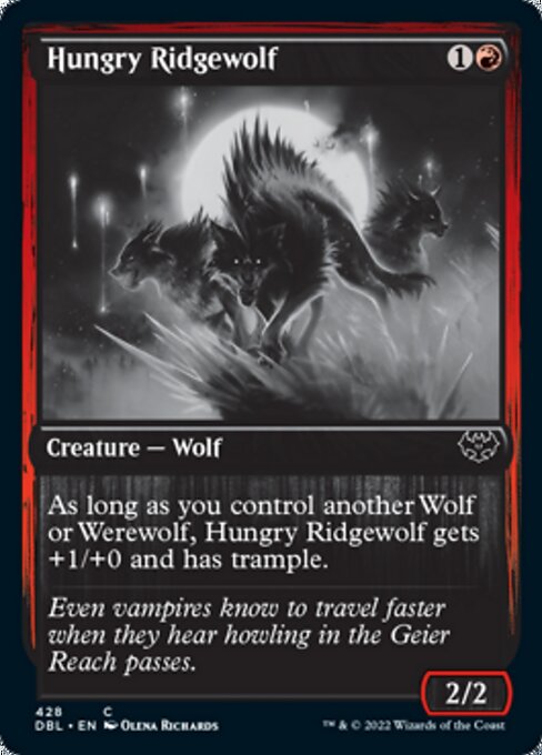 Hungry Ridgewolf (Innistrad: Double Feature) Light Play