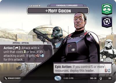 Moff Gideon Formidable Commander (Showcase) (Shadows of the Galaxy) Near Mint Foil