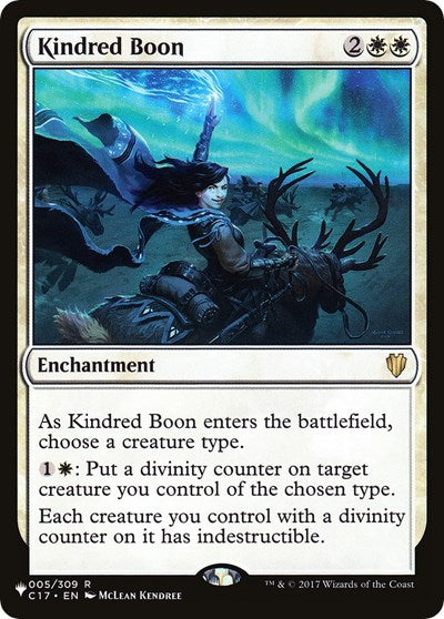 Kindred Boon (The List) Light Play
