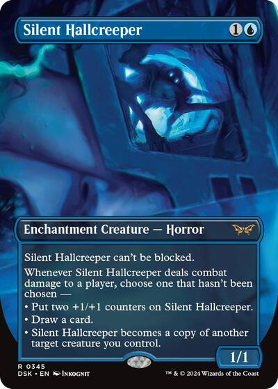Silent Hallcreeper (Borderless) (Duskmourn: House of Horror) Medium Play Foil